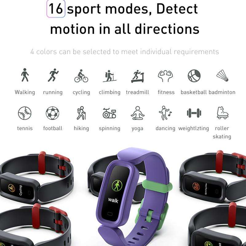 S90 Sleep Monitoring Bluetooth Sports Pedometer Smart Bracelet(Purple)