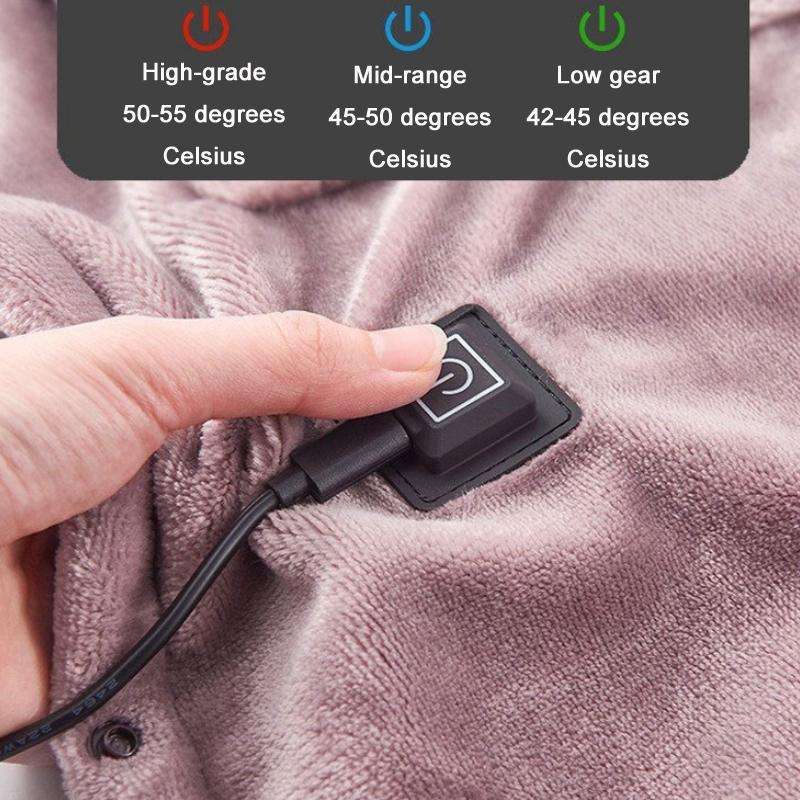 Low Voltage 5V USB Home Portable Small Electric Blanket, Width: 140x80cm(Grey)
