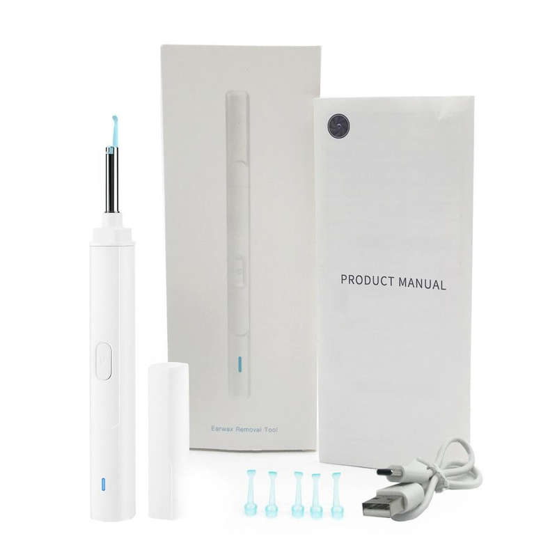 H02006 WiFi Smart Visual Ear Pick HD Digital Mouth Nose Ear Endoscope (White)