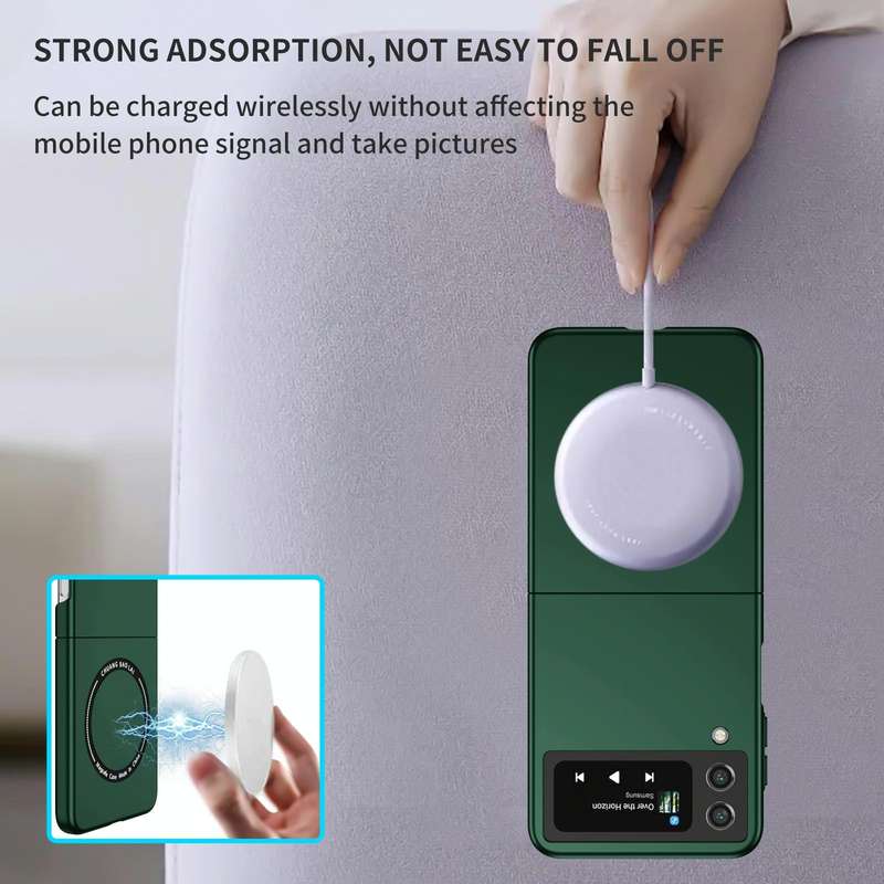 For Samsung Galaxy Z Flip4 Magsafe Magnetic Folding PC Phone Case(Green)