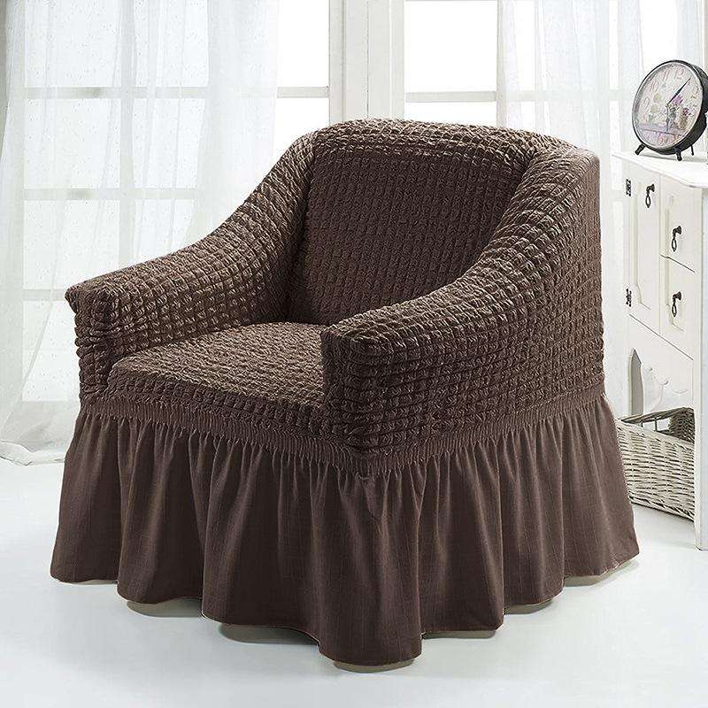 Four Seasons Universal Elastic Full Coverage Skirt Style Sofa Cover, Size: Single S 90-140cm(One-...