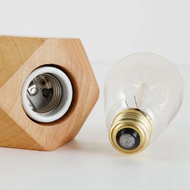 Solid Wood Decoration LED Night Light Modern Minimalist Warm Bedroom Bedside Lamp Small Table Lam...