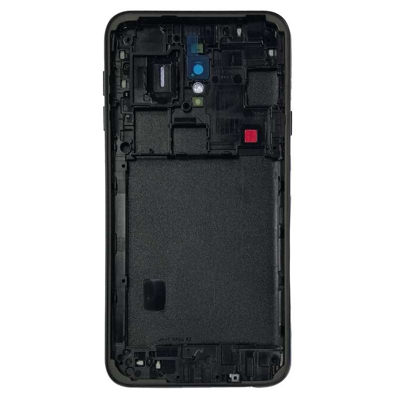 For Galaxy J4, J400F/DS, J400G/DS Back Cover + Middle Frame Bezel Plate (Black)