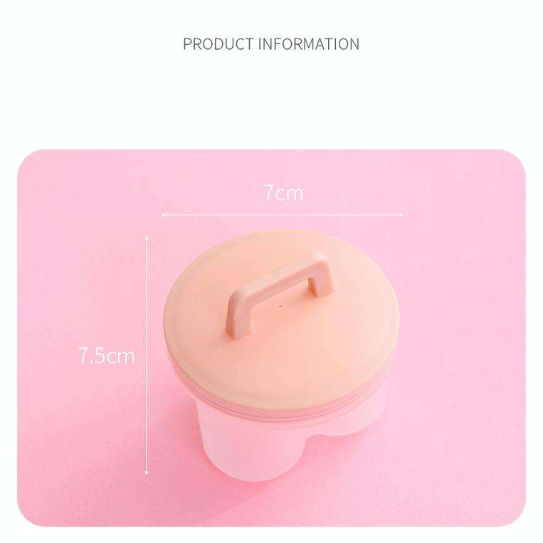 4 in 1 Poached Egg Mold Set Household Poached Egg Egg Cup Egg Steamer with Oil Brush(Pink)
