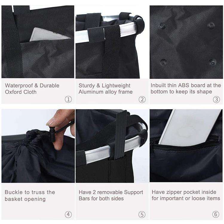 Outdoor Bicycle Front Bag Pet Basket Simple Assembly Foldable Riding Bag(Black)