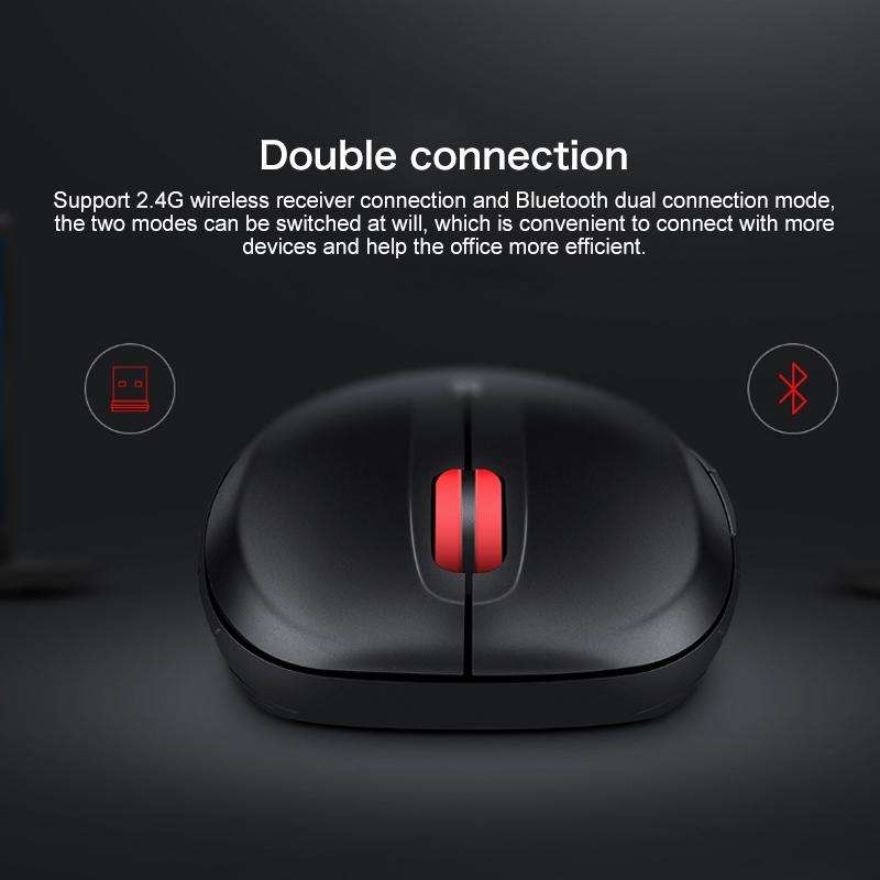 Lenovo ThinkLife Dual Mode Mute Wireless Bluetooth Mouse (Black)