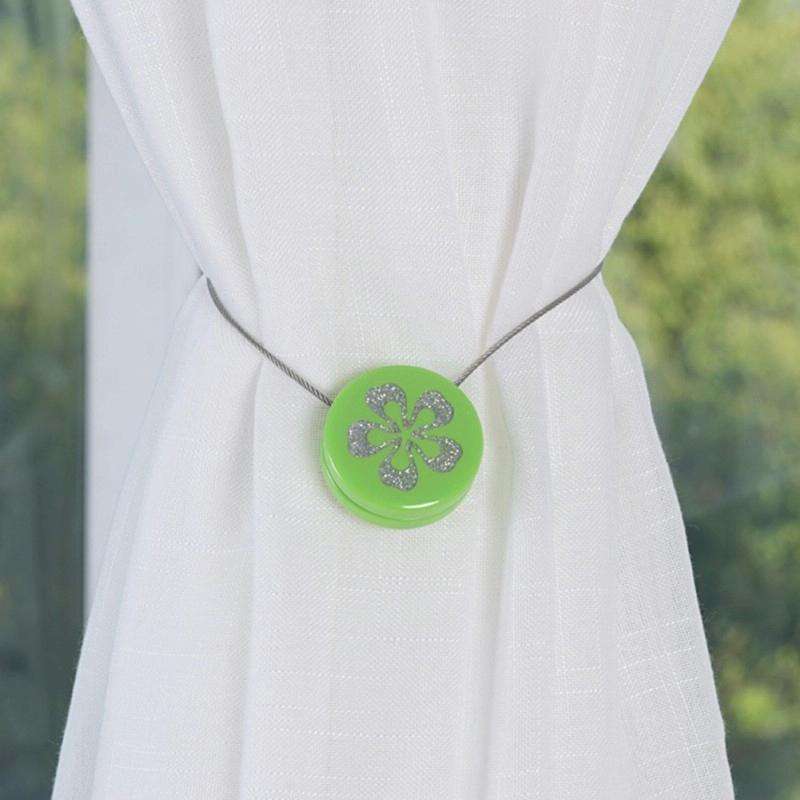 2 PCS Simple Modern Magnet Wire Curtain Buckle Magnetic Free Installation Curtain Strap Tie Wire ...