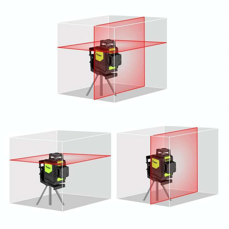 902CR 2360 Degrees Laser Level Covering Walls and Floors 8 Line Red Beam IP54 Water / Dust proof(...