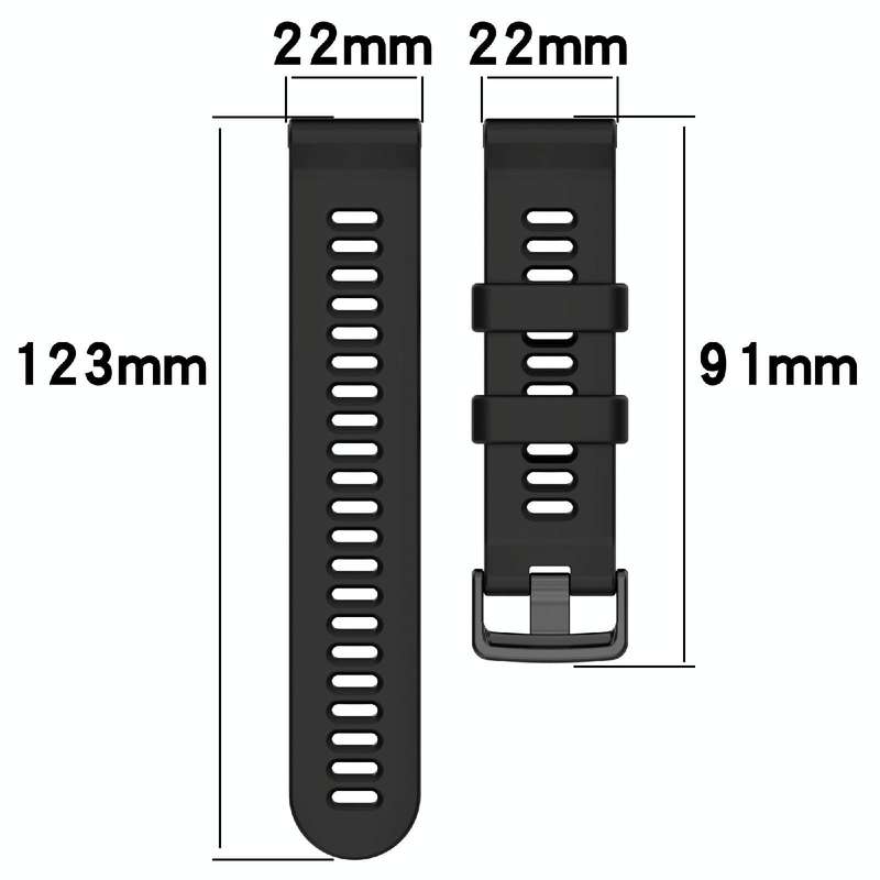 For Garmin Forerunner 955 22mm Silicone Twill Watch Band(Black)