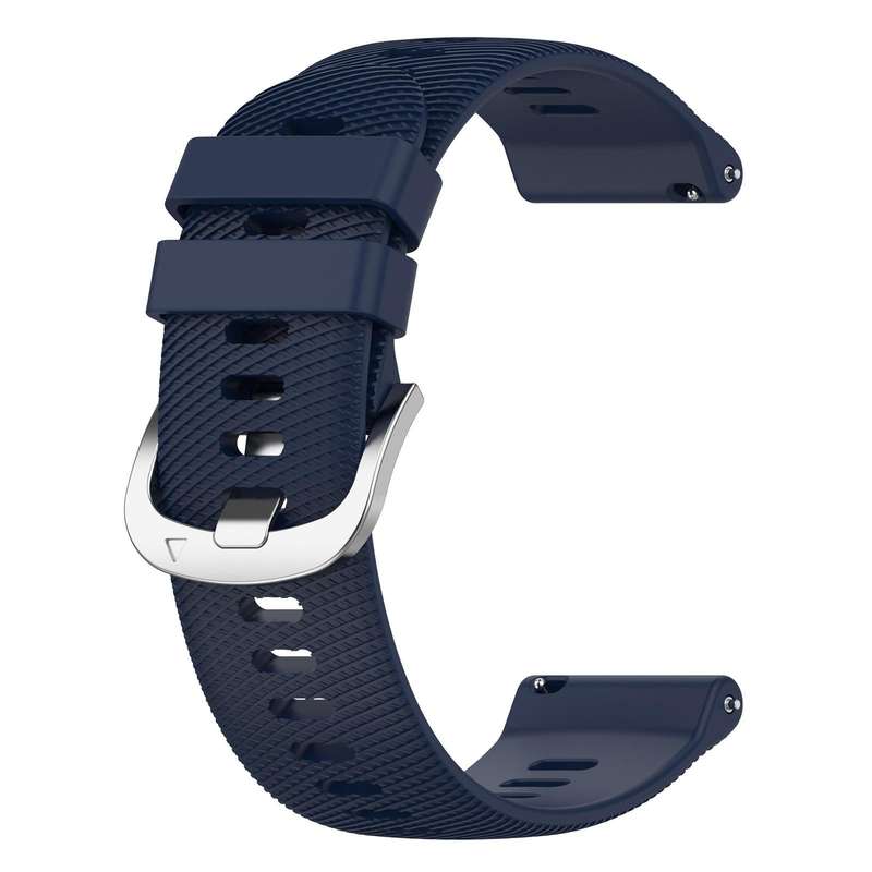 For Garmin Forerunner 55 20mm Solid Color Soft Silicone Watch Band(Midnight Blue)