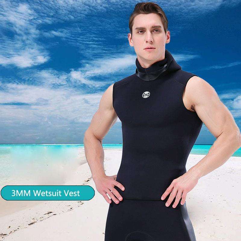 Slinx Hood Keep Warm Surf Diving Vest With Headgear, Size: S(Black)