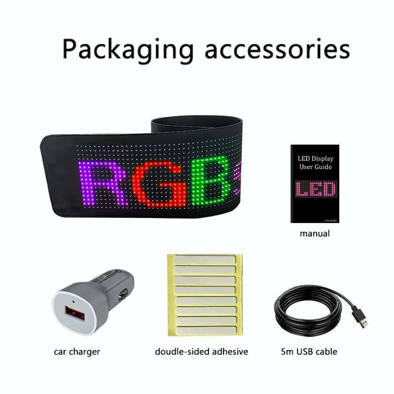 500x150mm Vehicle Rear Window Color Flexible LED Electronic Screen