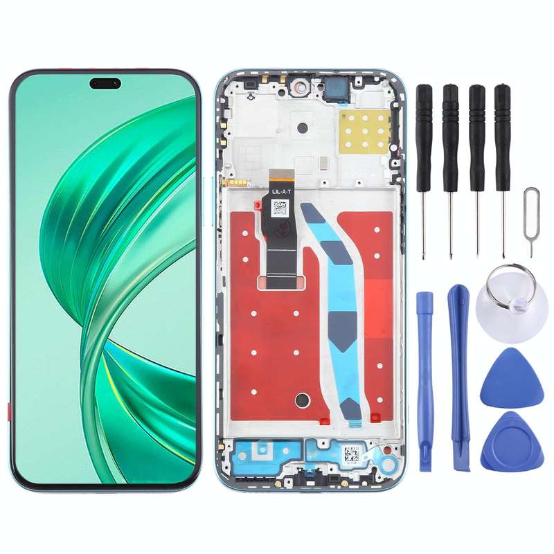 For Honor X8b Original LCD Screen Digitizer Full Assembly with Frame (Green)
