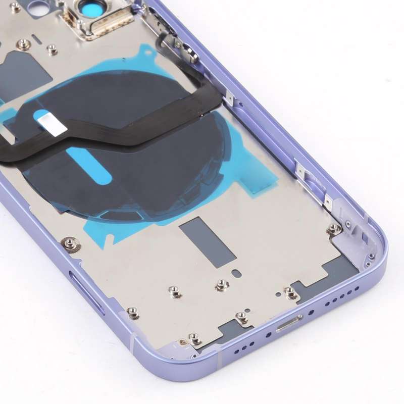 Battery Back Cover (with Side Keys & Card Tray & Power + Volume Flex Cable & Wireless Charging Mo...