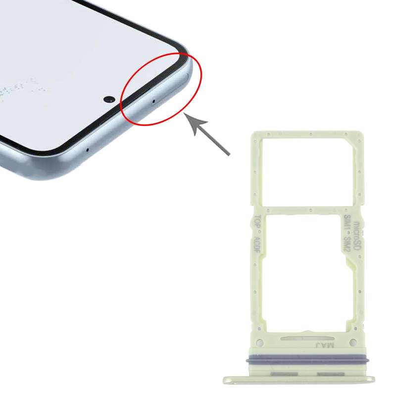For Samsung Galaxy A34 SM-A346 Original SIM Card Tray + SIM / Micro SD Card Tray (Green)