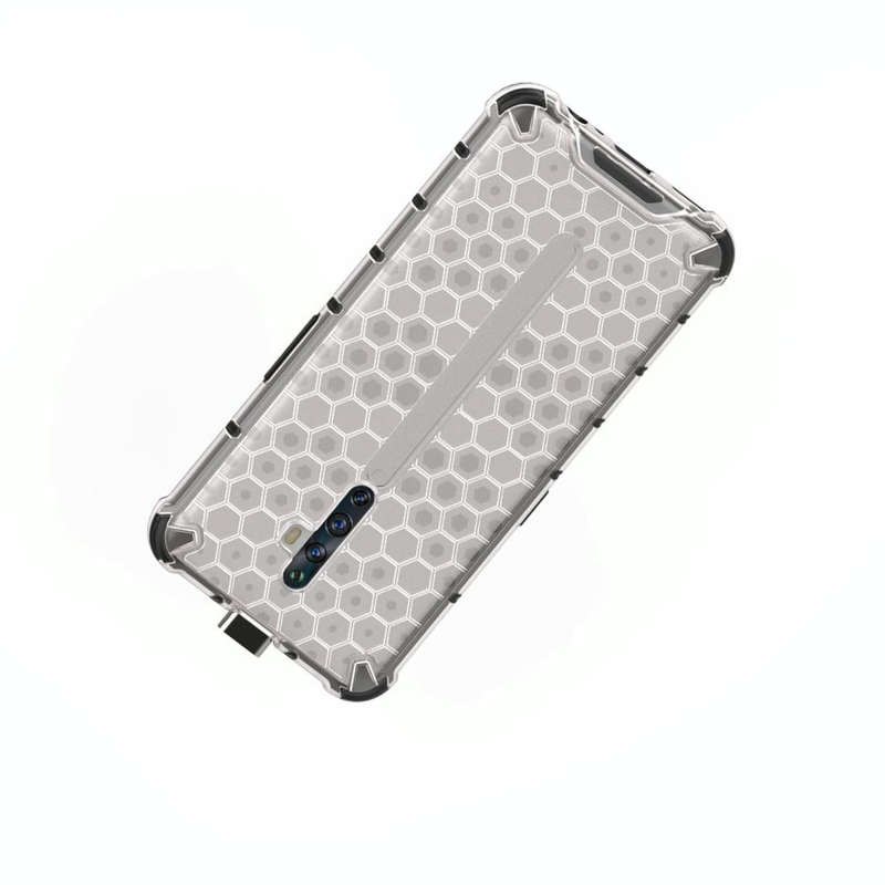 For Oppo Reno2 Z Shockproof Honeycomb PC + TPU Case(Blue)