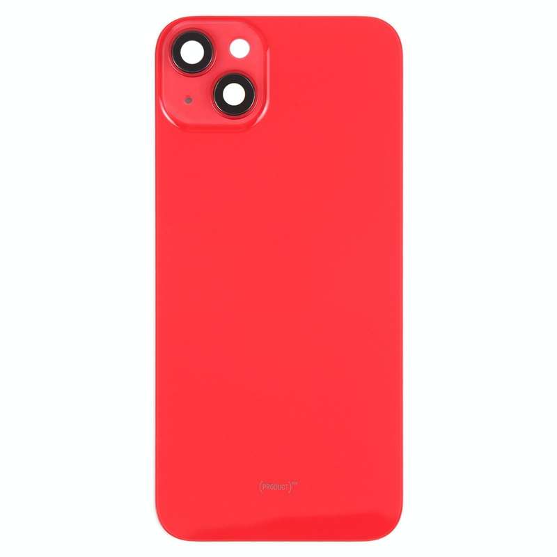 Glass Battery Back Cover with Holder for iPhone 14 Plus(Red)