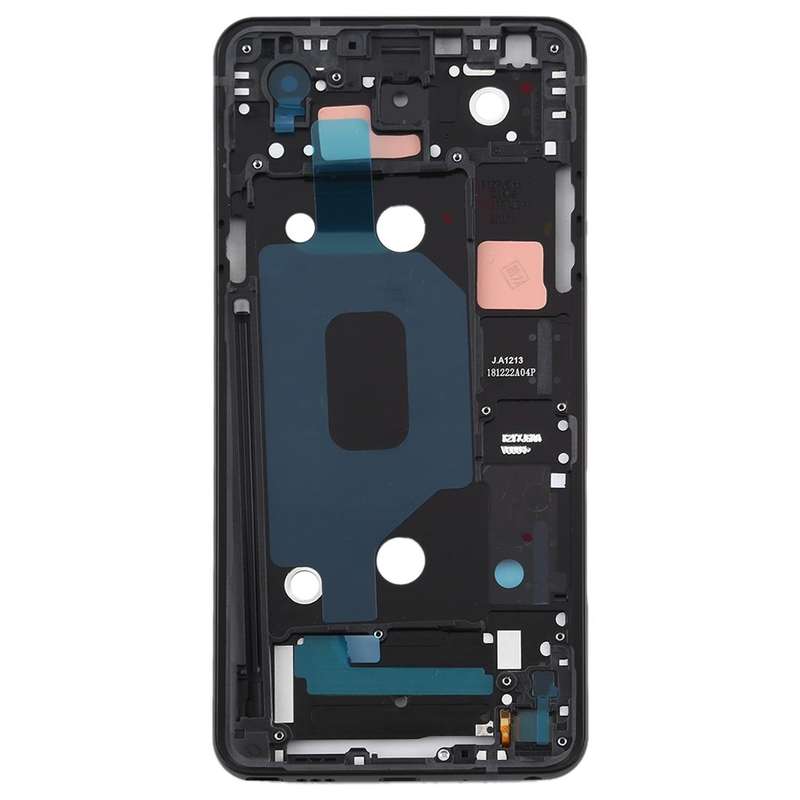 Front Housing LCD Frame Bezel Plate for LG Q Stylo 4 Q710 Q710MS Q710CS (Black)