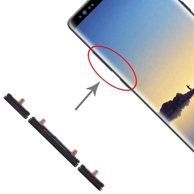 For Galaxy Note 8 10 Set Side Keys(Black)