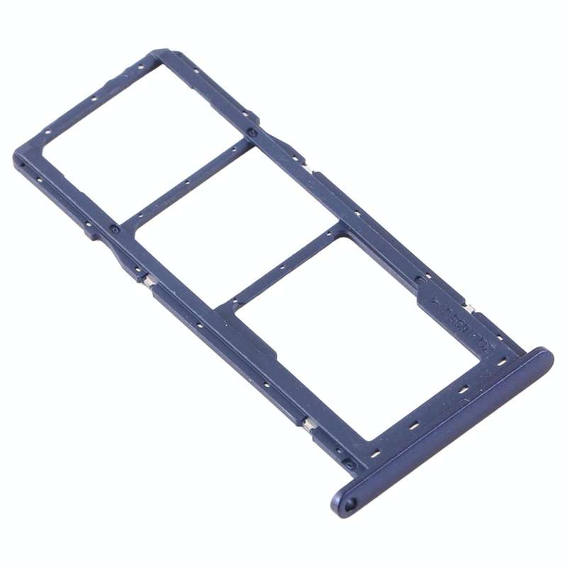 For Samsung Galaxy A11 SM-A115 SIM Card Tray + SIM Card Tray + Micro SD Card Tray (Blue)