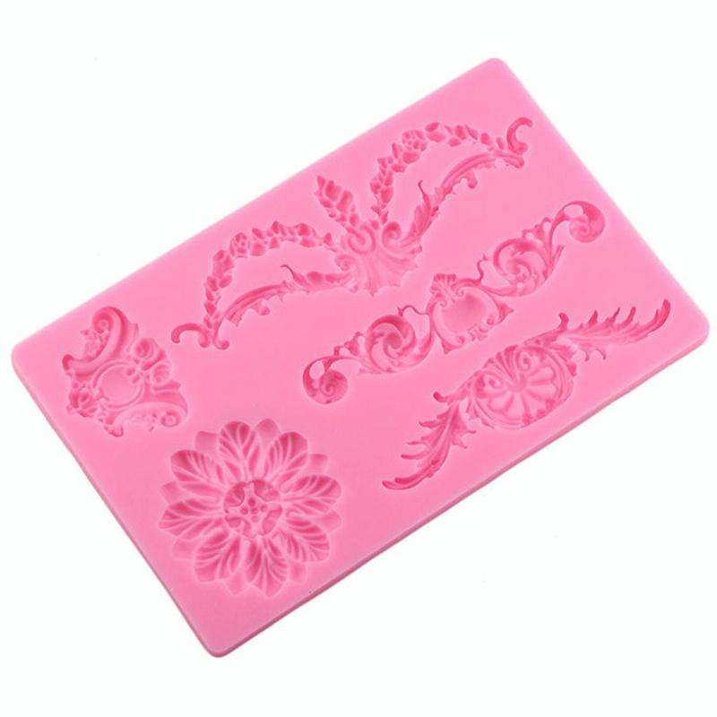 CF394 Cake Border Floral Fondant Silicone Mold
