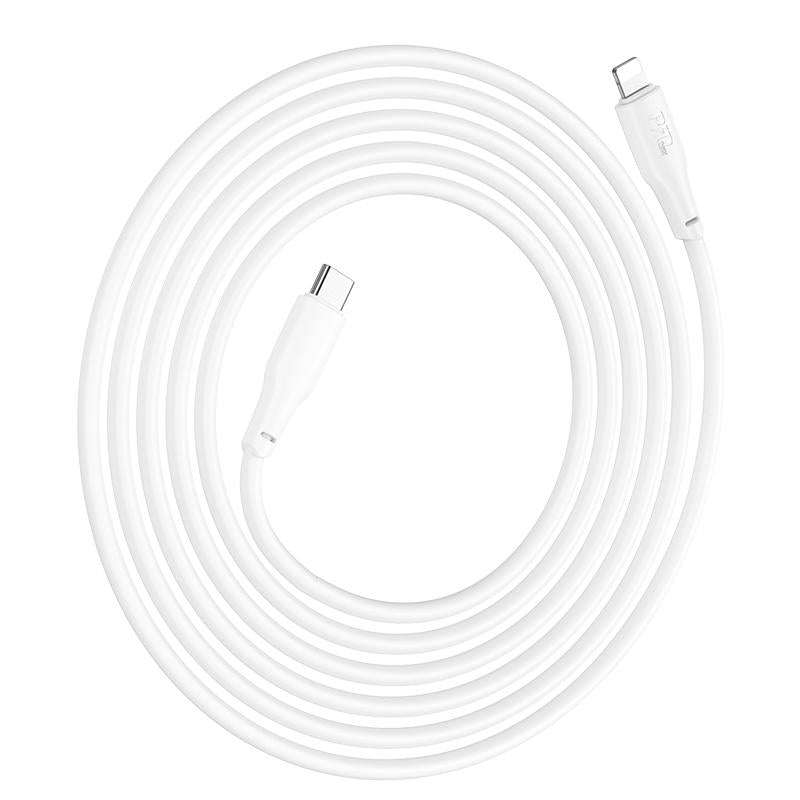 hoco X93 PD 20W USB-C/Type-C to 8 Pin Data Cable, Length:2m(White)