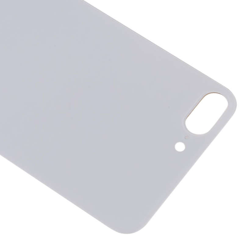 Easy Replacement Big Camera Hole Glass Back Battery Cover with Adhesive for iPhone 8 Plus(White)