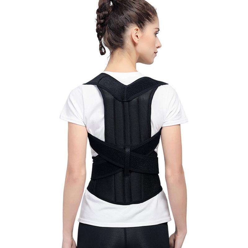 Kyphosis Correction Belt Spine Back Fixation Belt Correction Clothing, Size:L(Black)