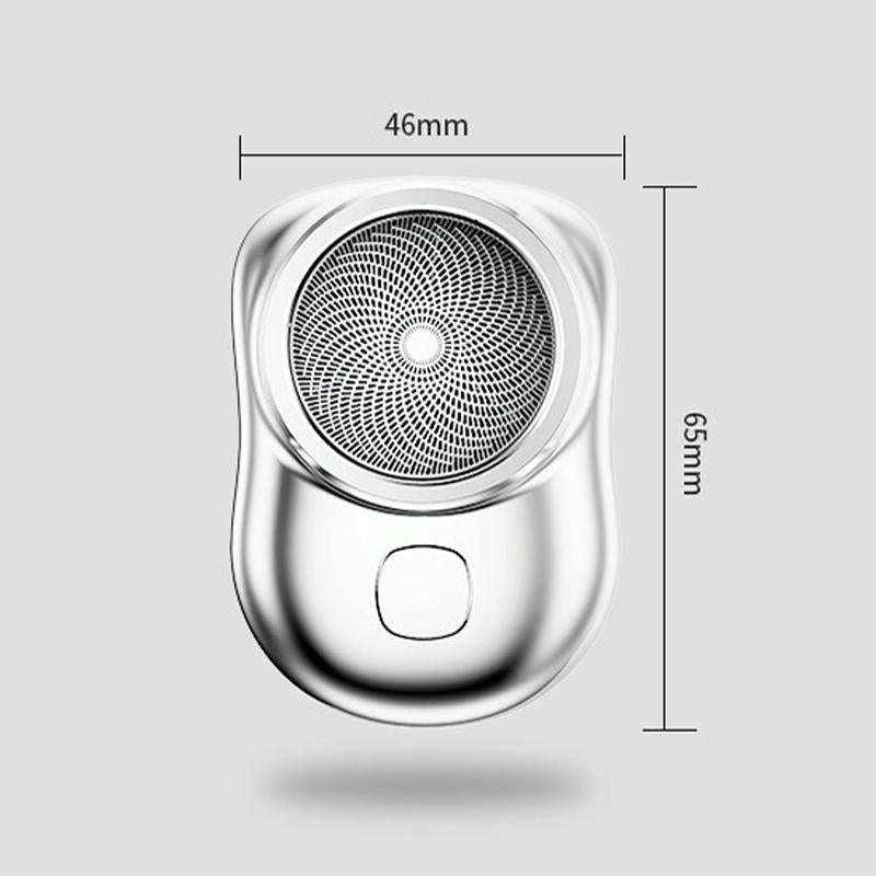 Electric Mini Shaver USB Rechargeable Waterproof Portable Razor(Green)