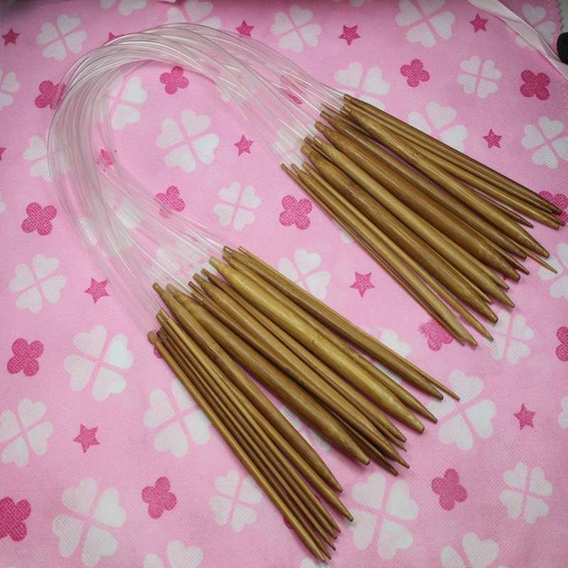 18 in 1 / Set Weaving Tools Sweater Needle Transparent Tube Carbonized Bamboo Annular Needle Swea...