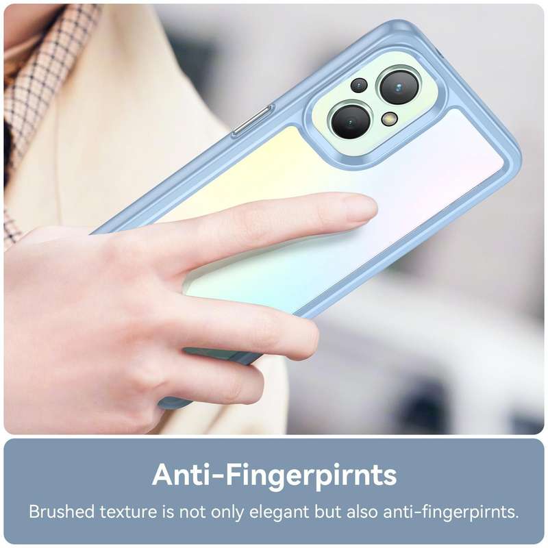 For OPPO Reno 7Z 5G Colorful Series Acrylic + TPU Phone Case(Blue)