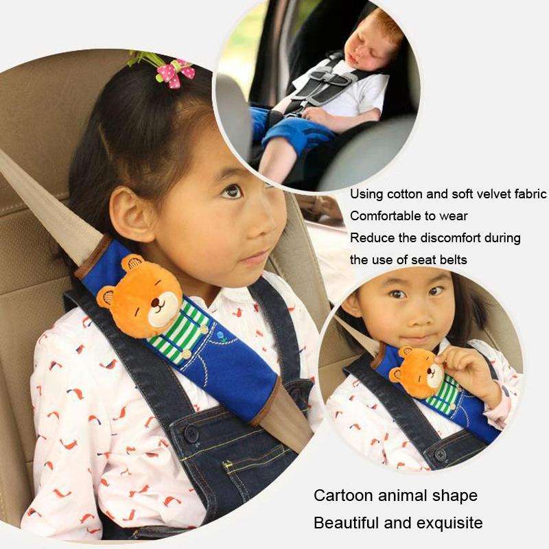 H002 Children Car Seat Belt Cartoon Cover(Bear)