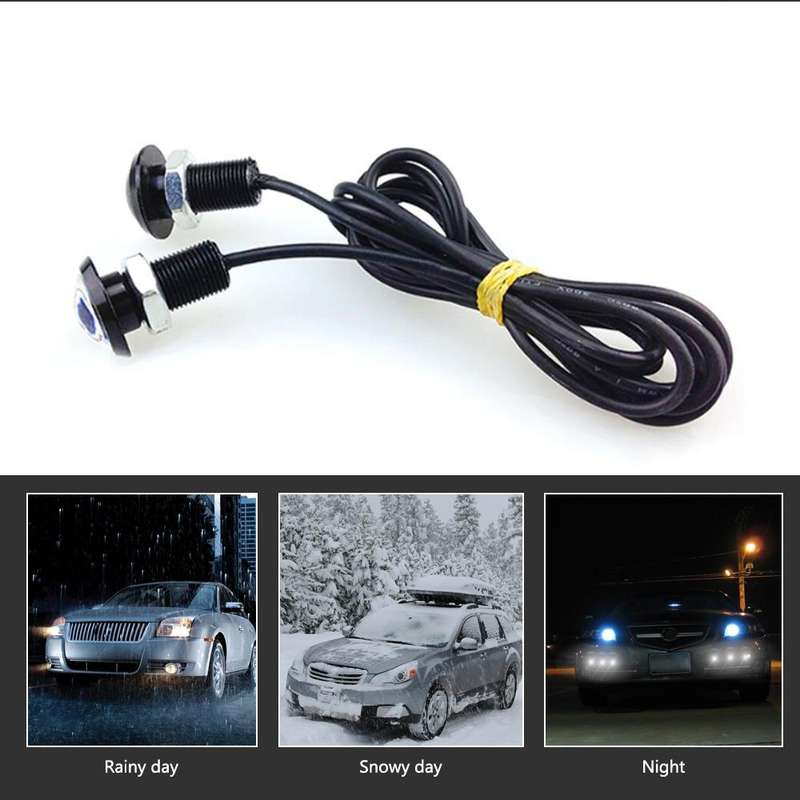 10 PCS 18mm 1.5W DC9-80V Motorcycle Eagle Eye Light Single Lens(White Light)