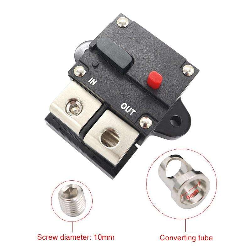 300A Auto Circuit Breaker Car Audio Fuse Holder Power Insurance Automatic Switch(Black)