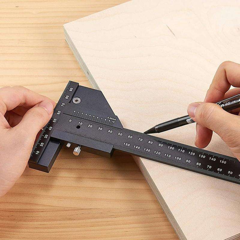 T072 Woodworking Multifunctional Aluminum Alloy Marking Ruler(T Type Ruler)