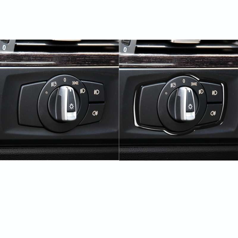 For BMW 3 Series E90 2005-2012 Car Headlight Switch Decorative Sticker Fine Style, Left and Right...
