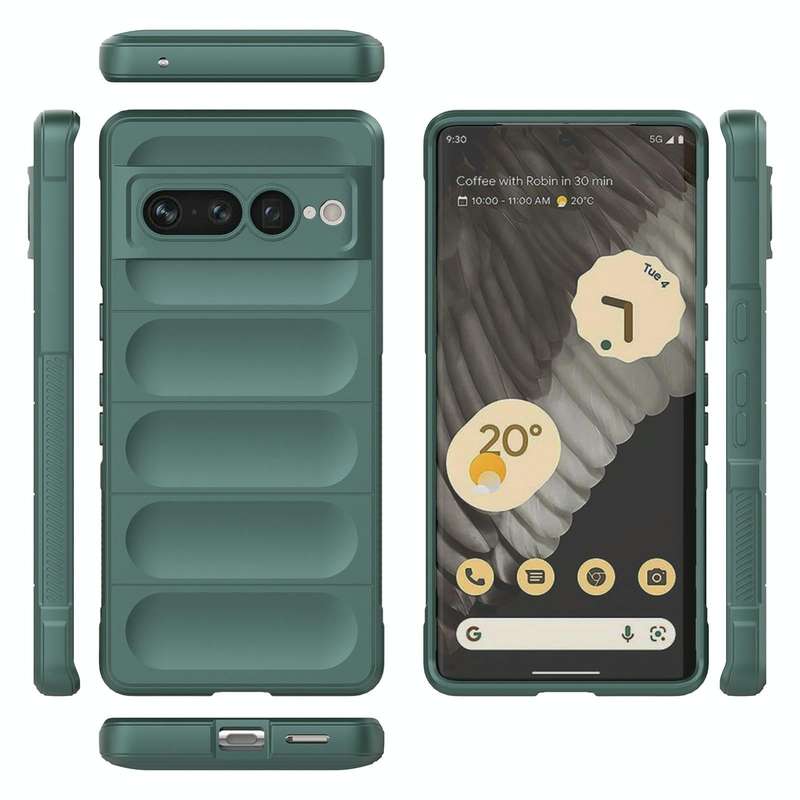 For Google Pixel 7 Pro Magic Shield TPU + Flannel Phone Case(White)