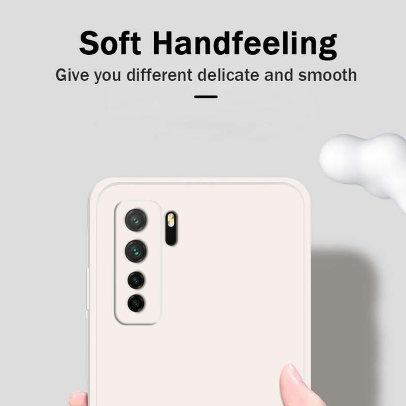 For Huawei nova 7 SE Solid Color Imitation Liquid Silicone Straight Edge Dropproof Full Coverage ...