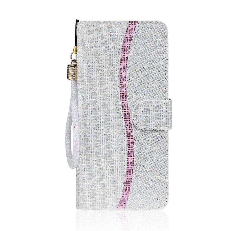 For Samsung Galaxy S10 Glitter Powder Horizontal Flip Leather Case with Card Slots & Holder & Lan...