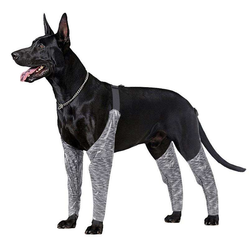 Dog Outdoor Four-Legged Pants Pet Waterproof & Dirt-Proof Sling Leg Cover, Size: XS(Gray)