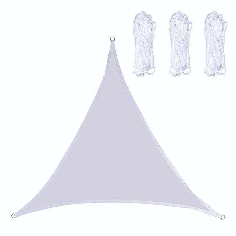 Triangle Outdoor Garden Sunshade Sail Waterproof Anti-UV Canopy, Size: 3.6m x 3.6m x 3.6m(White)