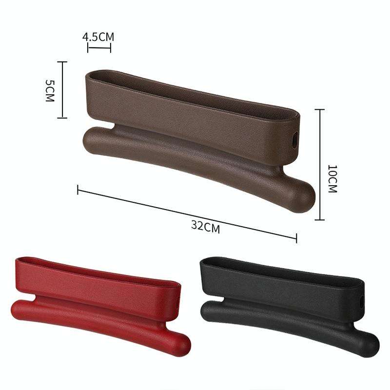 Car Gap Storage Box Multifunctional Car Seat Crevice Storage Box, Specification: 1 Pair (Brown)
