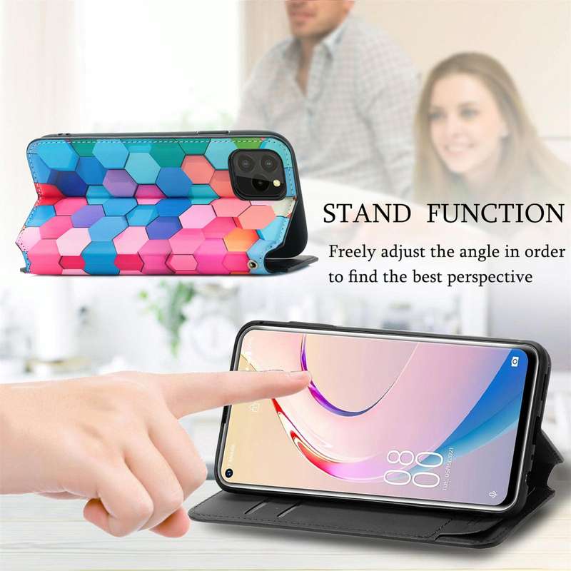 For Oukitel C21 Pro Colorful Magnetic Horizontal Flip PU Leather Case with Holder & Card Slot & W...