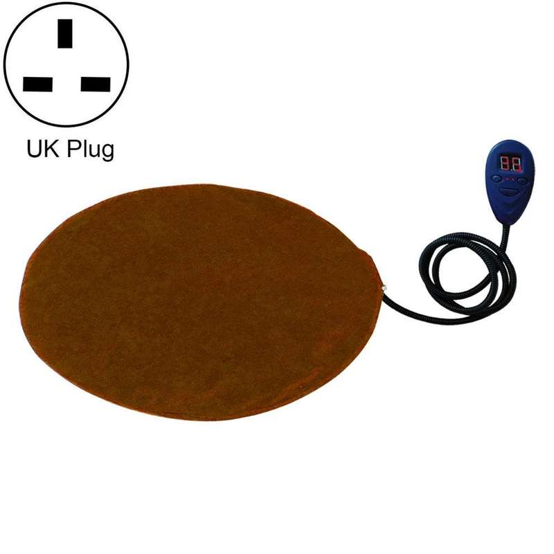 30x30cm Coffee 12V Low Voltage Multifunctional Warm Pet Heating Pad Pet Electric Blanket(UK Plug)