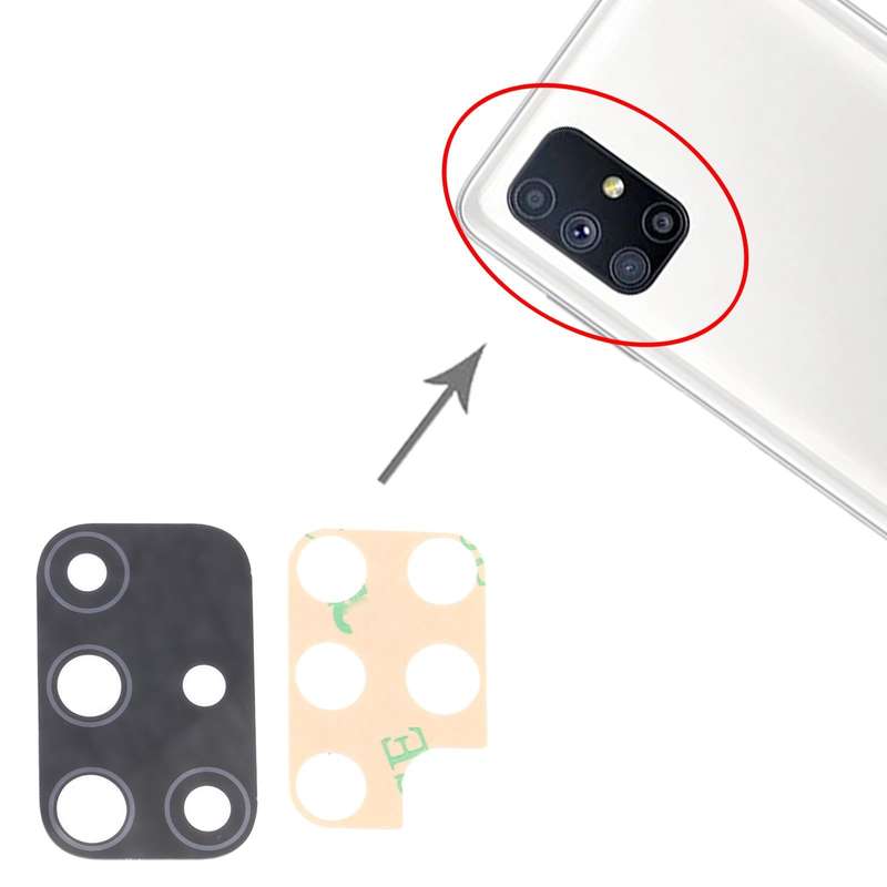 For Samsung Galaxy M51 SM-M515 10pcs Back Camera Lens