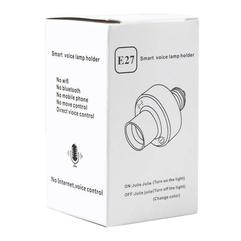 E27 Light Bulbs Adapter Smart Voice Control Lamp Holder