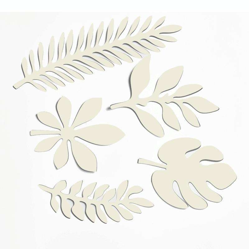 10 in 1 Creative Paper Cutting Shooting Props Tree Leaves Papercut Jewelry Cosmetics Background P...