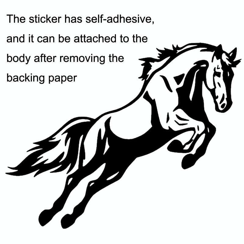 5PCS FGM-002 Carving Reflective Stickers Galloping Horse Car Body Sticker(White)