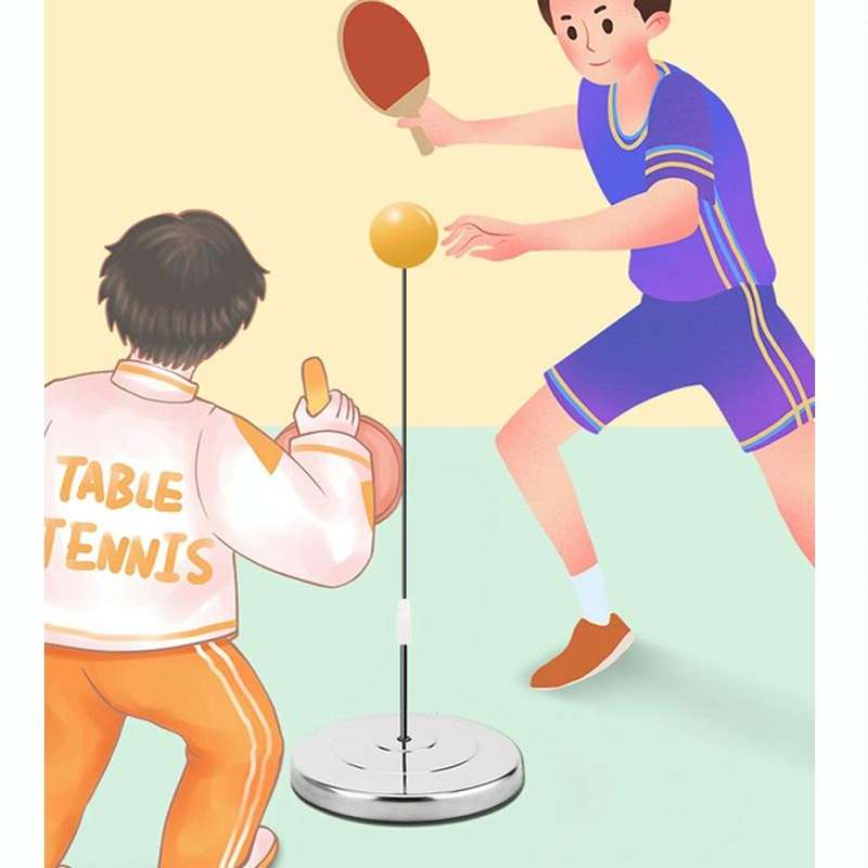 Single Table Tennis Trainer Elastic Flexible Shaft Fixed Ball Training Device, Specification: Bla...