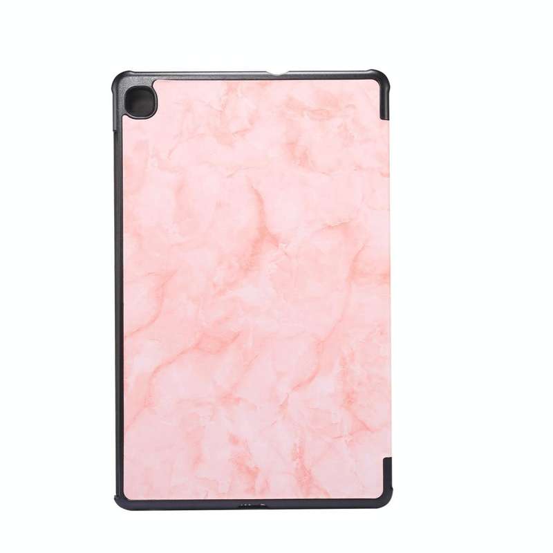 For Galaxy Tab S6 Lite P610 / P615 Marble Texture Horizontal Flip Leather Case, with Three-foldin...